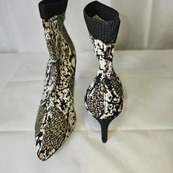 Mia Ankle Boots, McKinney Beige Multi  Sock  Boot - Picture 3 of 13